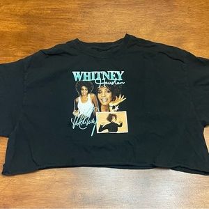 Cropped Whitney Huston graphic tshirt